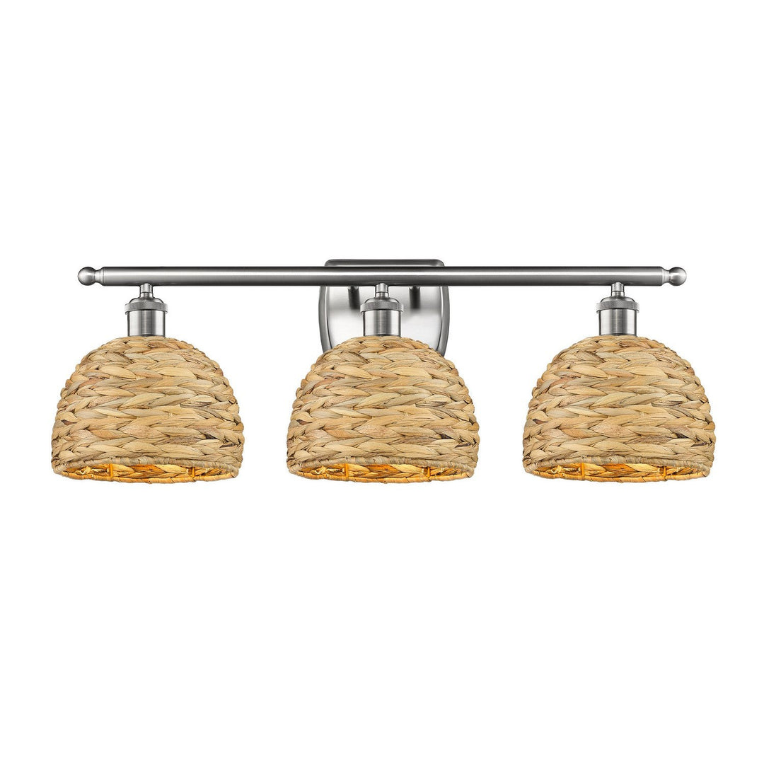 Innovations Downtown Urban 516-3W-SN-RBD-8-NAT Bath Vanity Light 28 in. wide - Satin Nickel