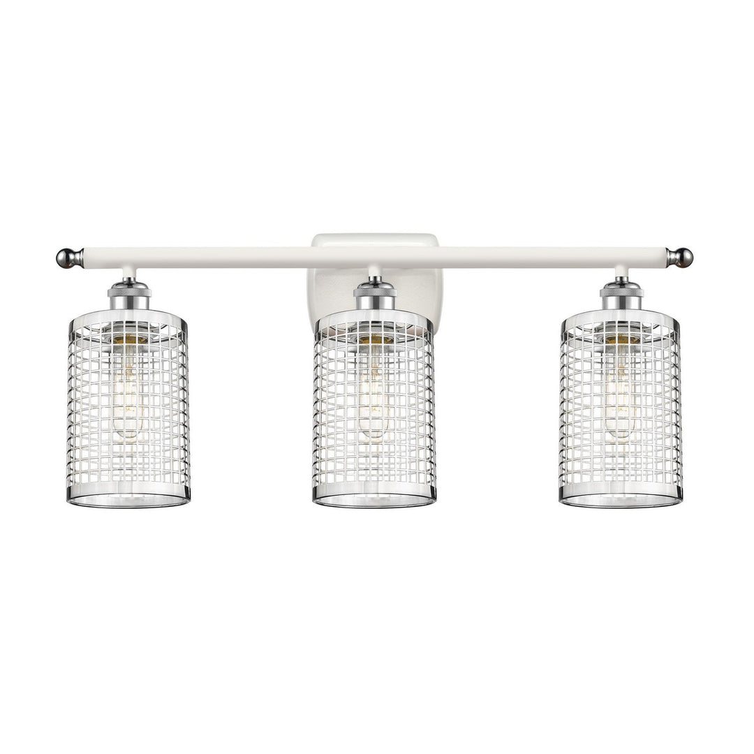 Innovations Downtown Urban 516-3W-WPC-M18-PC Bath Vanity Light 26 in. wide - White and Polished Chrome