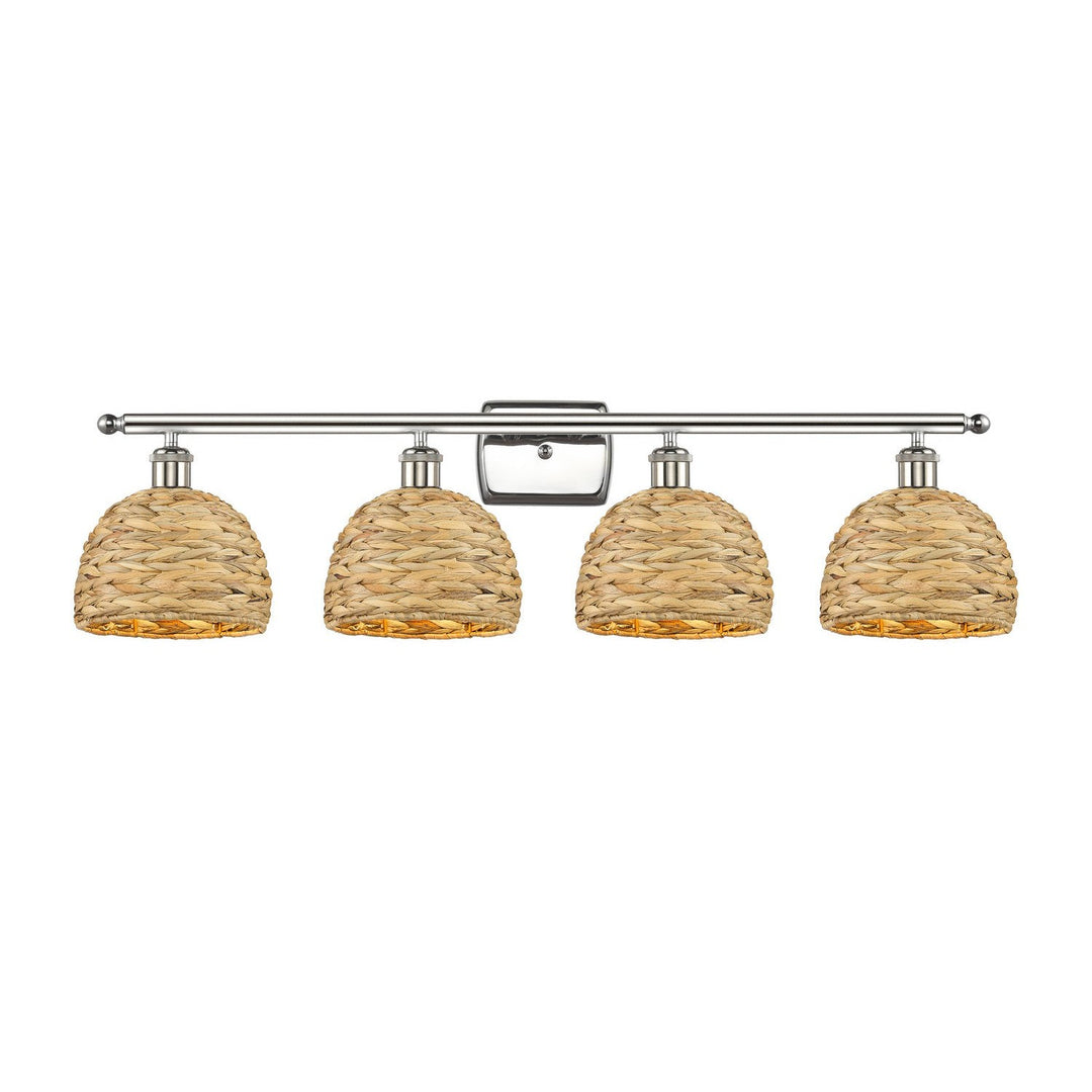 Innovations Downtown Urban 516-4W-PN-RBD-8-NAT Bath Vanity Light 38 in. wide - Polished Nickel