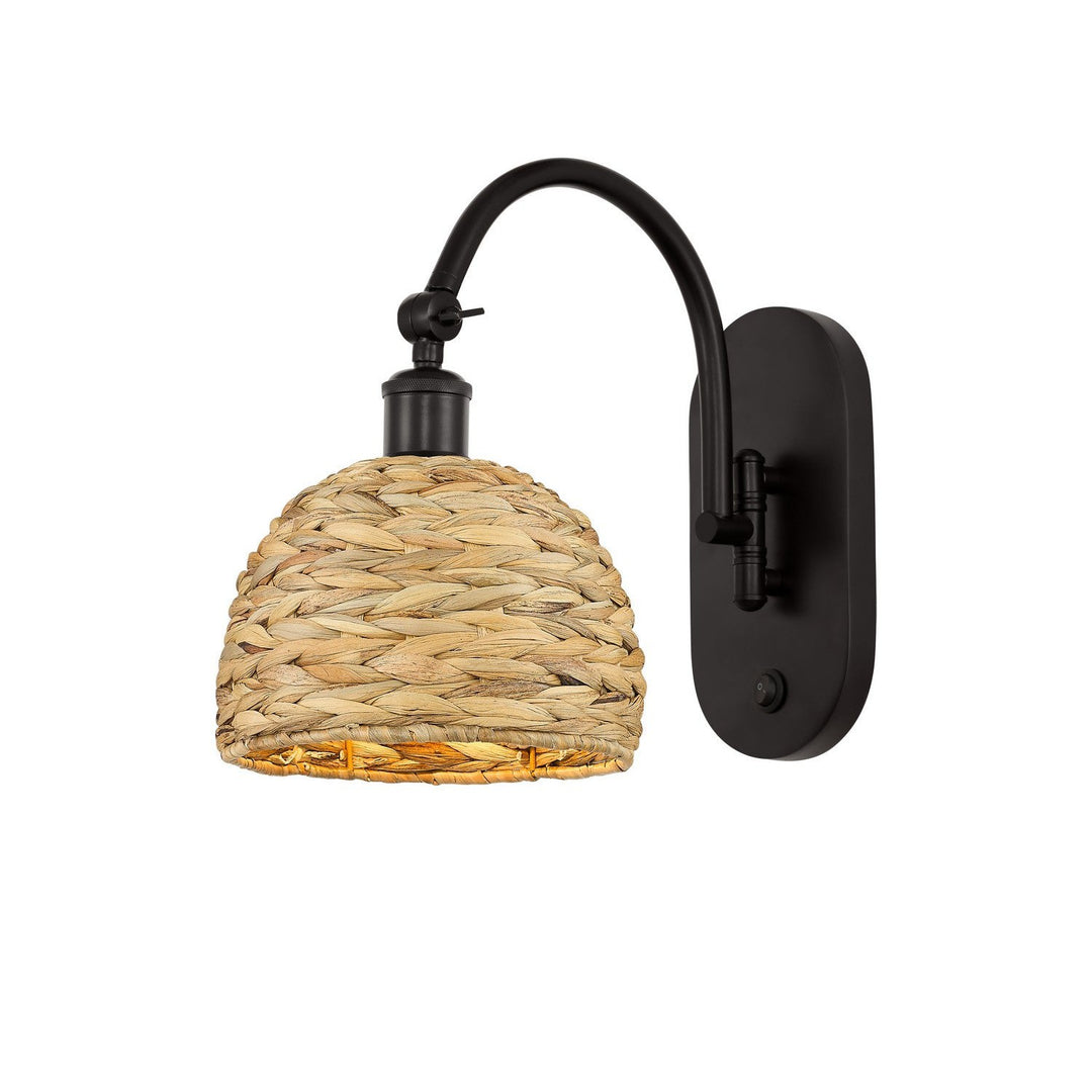 Innovations Downtown Urban 518-1W-OB-RBD-8-NAT Wall Sconce Light - Oil Rubbed Bronze