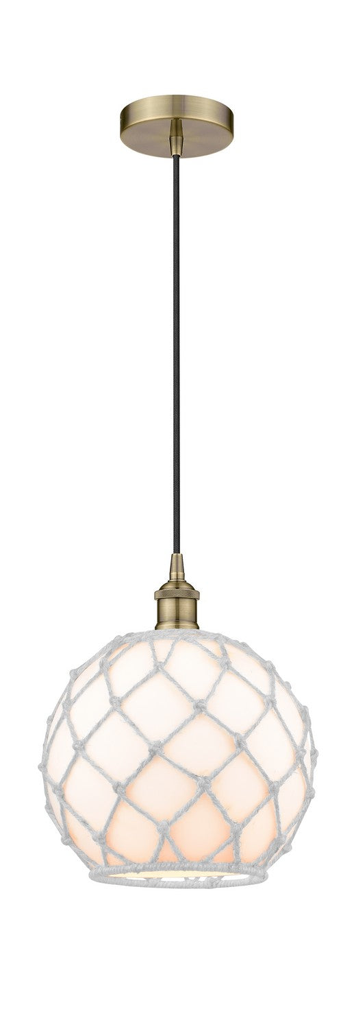 Innovations Downtown Urban 616-1P-AB-G121-10RW Pendant Light - Antique Brass