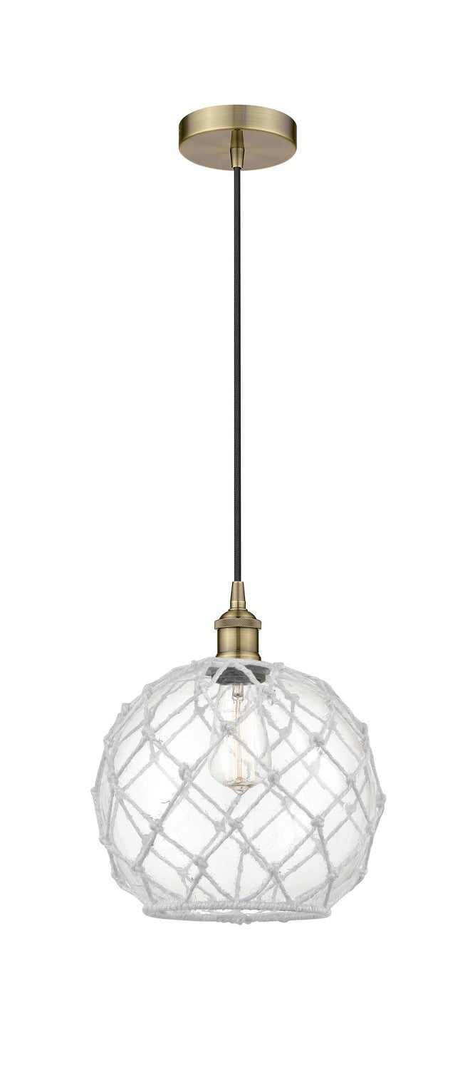 Innovations Downtown Urban 616-1P-AB-G122-10RW Pendant Light - Antique Brass