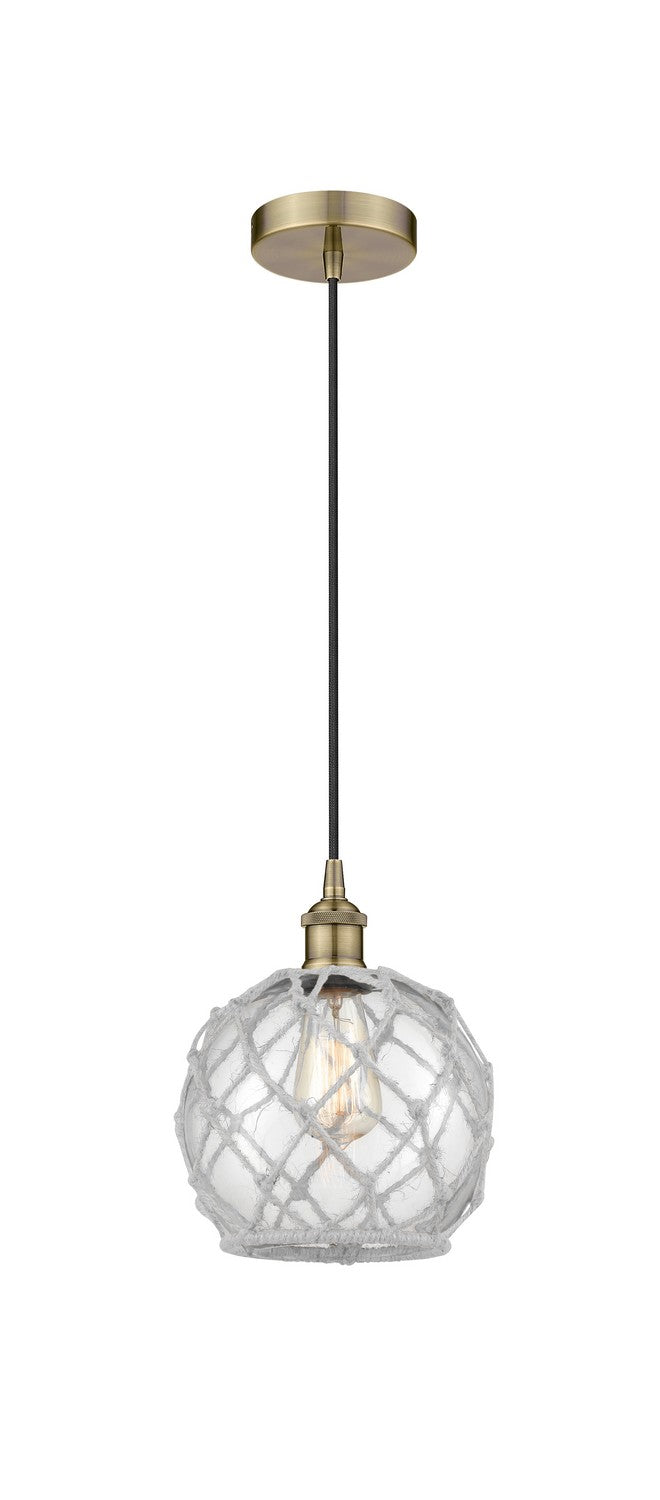 Innovations Downtown Urban 616-1P-AB-G122-8RW Pendant Light - Antique Brass