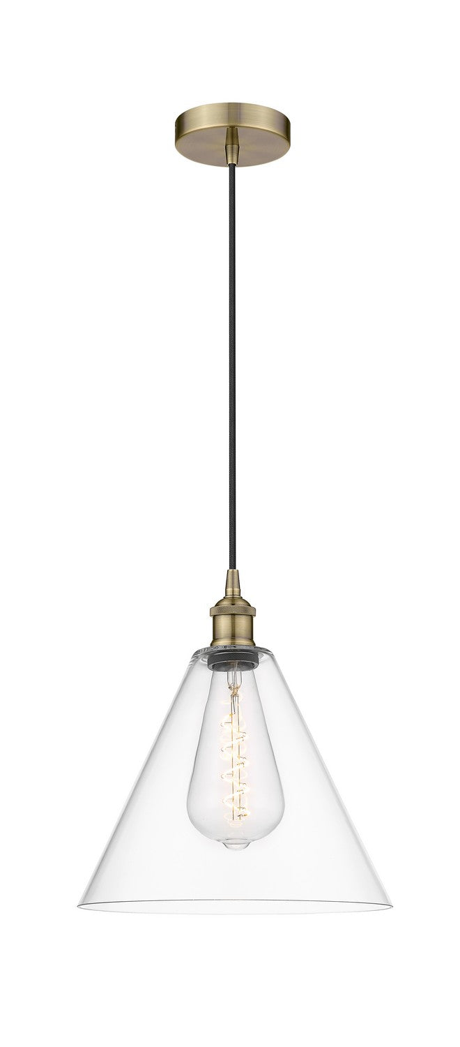 Innovations Downtown Urban 616-1P-AB-GBC-122 Pendant Light - Antique Brass