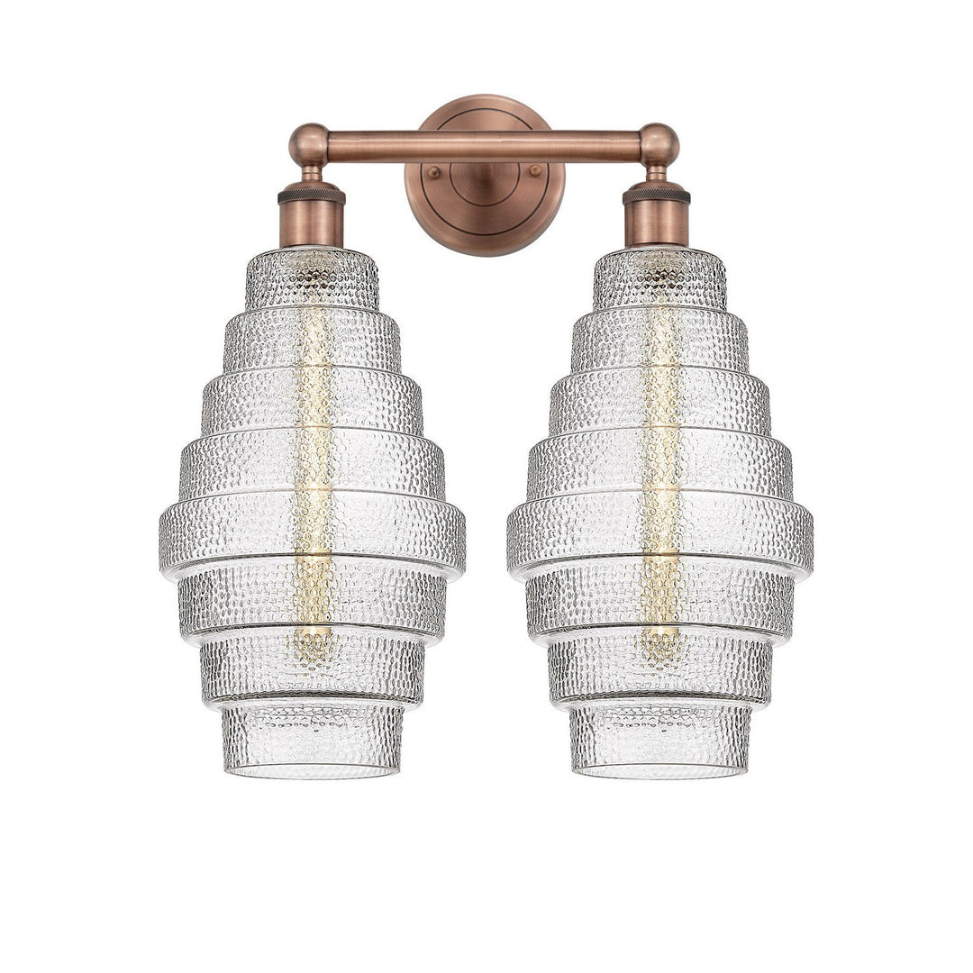 Innovations Downtown Urban 616-2W-AC-G672-8 Bath Vanity Light 17 in. wide - Antique Copper