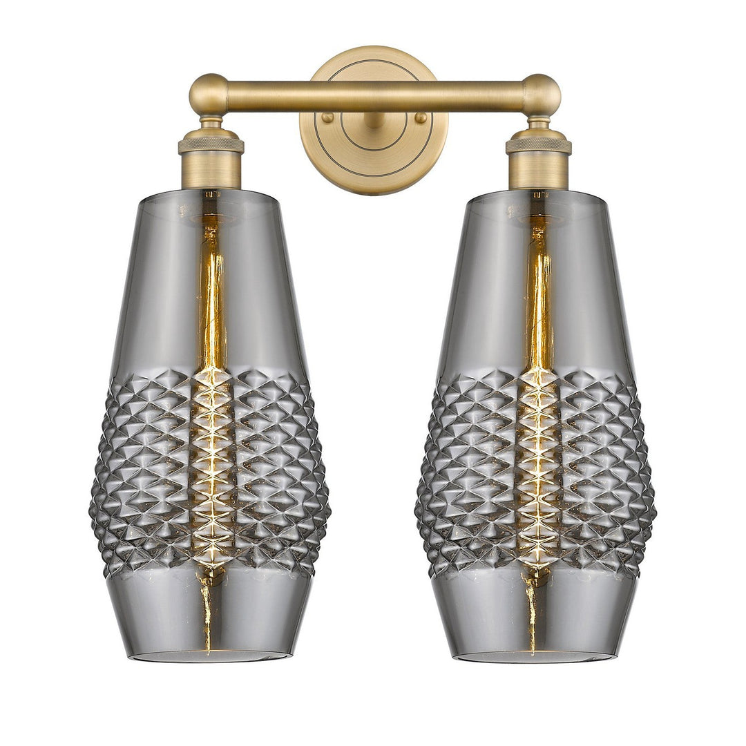 Innovations Downtown Urban 616-2W-BB-G683-7 Bath Vanity Light 16 in. wide - Brushed Brass