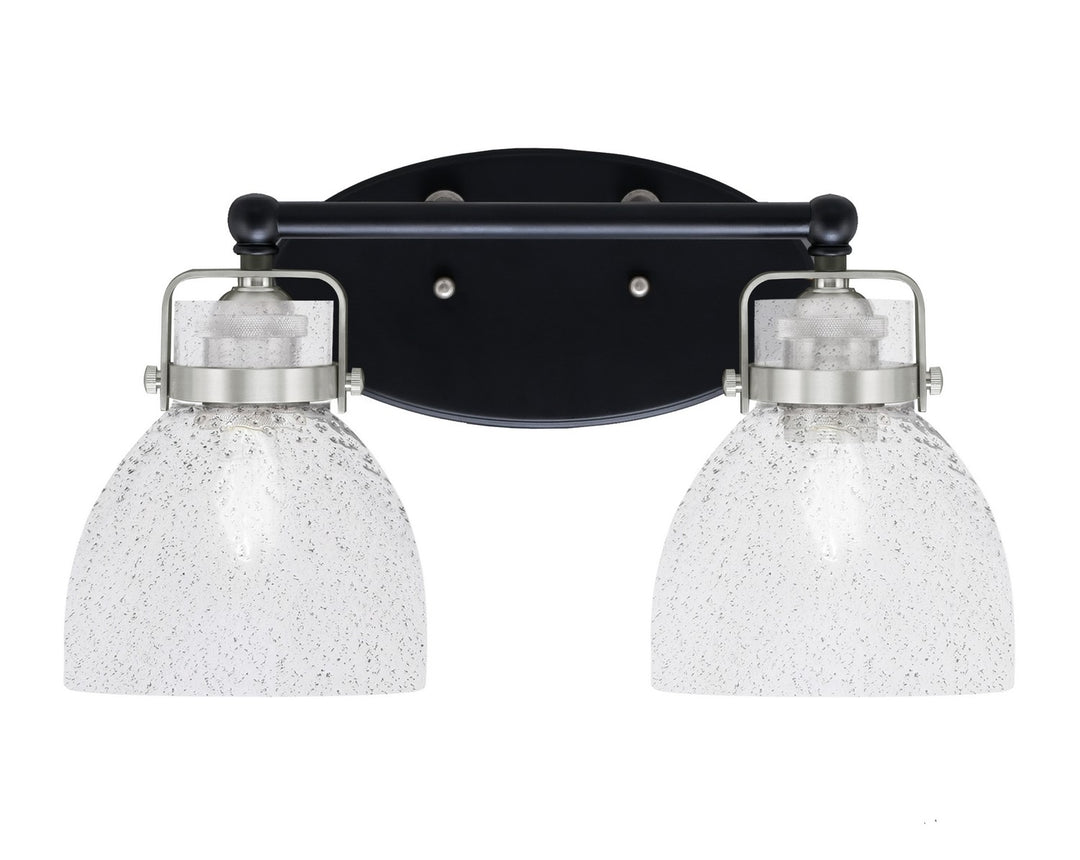 Toltec Easton 1932-MBBN-4119 Bath Vanity Light 16 in. wide - Matte Black & Brushed Nickel