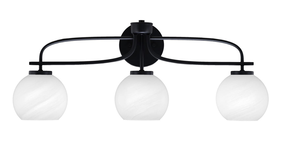 Toltec Cavella 3913-MB-4101 Bath Vanity Light 28 in. wide - Matte Black