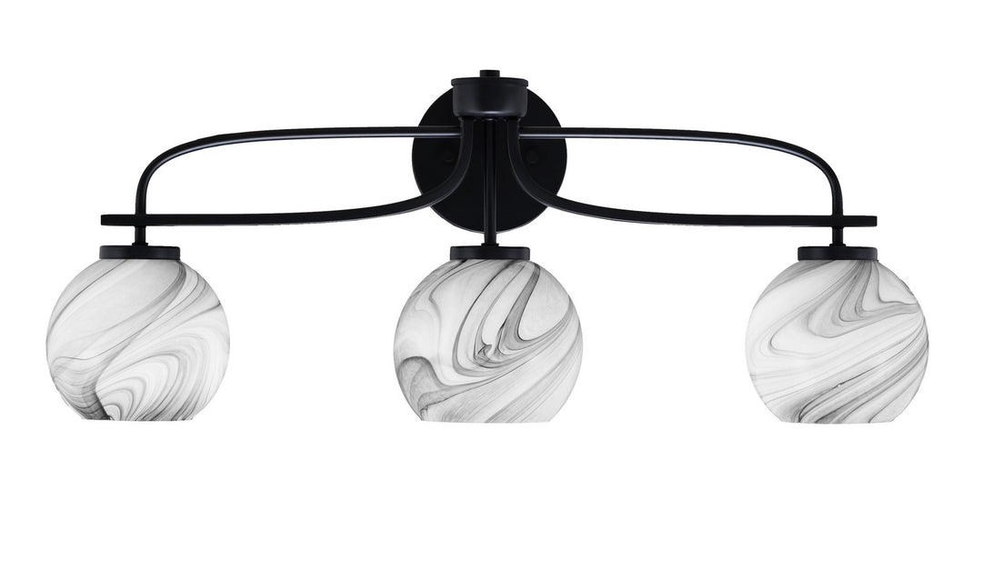 Toltec Cavella 3913-MB-4109 Bath Vanity Light 28 in. wide - Matte Black