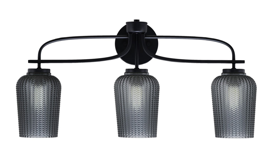 Toltec Cavella 3913-MB-4252 Bath Vanity Light 27 in. wide - Matte Black