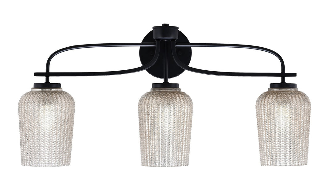 Toltec Cavella 3913-MB-4253 Bath Vanity Light 27 in. wide - Matte Black