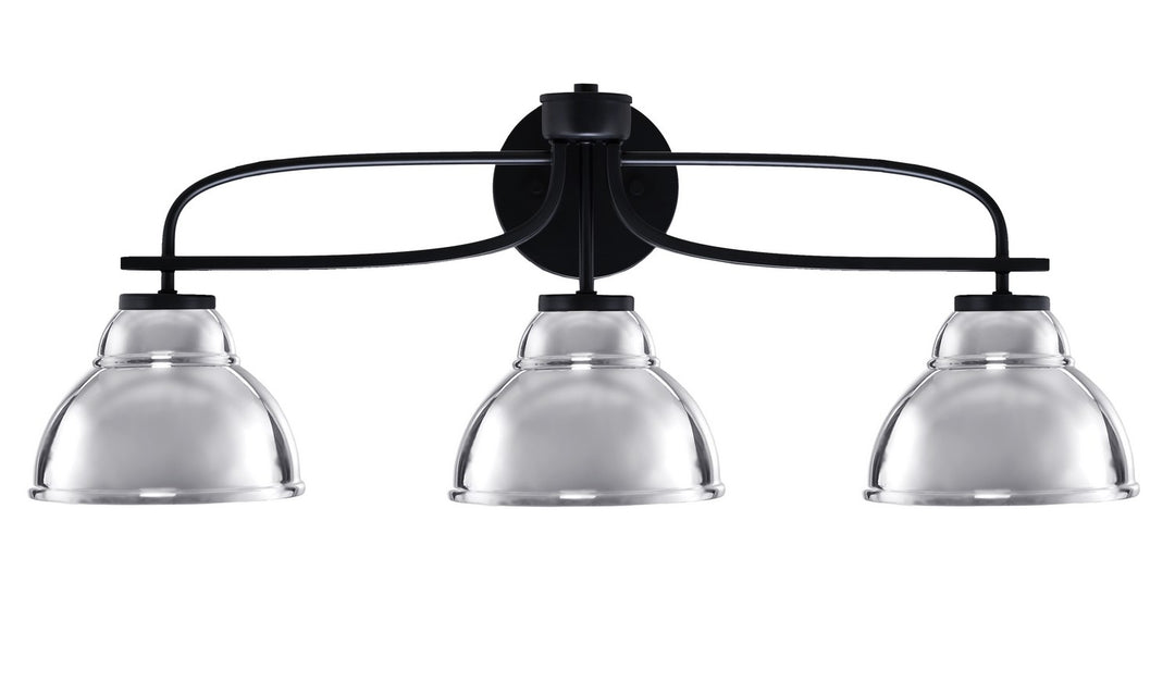 Toltec Cavella 3913-MB-427-CH Bath Vanity Light 29 in. wide - Matte Black