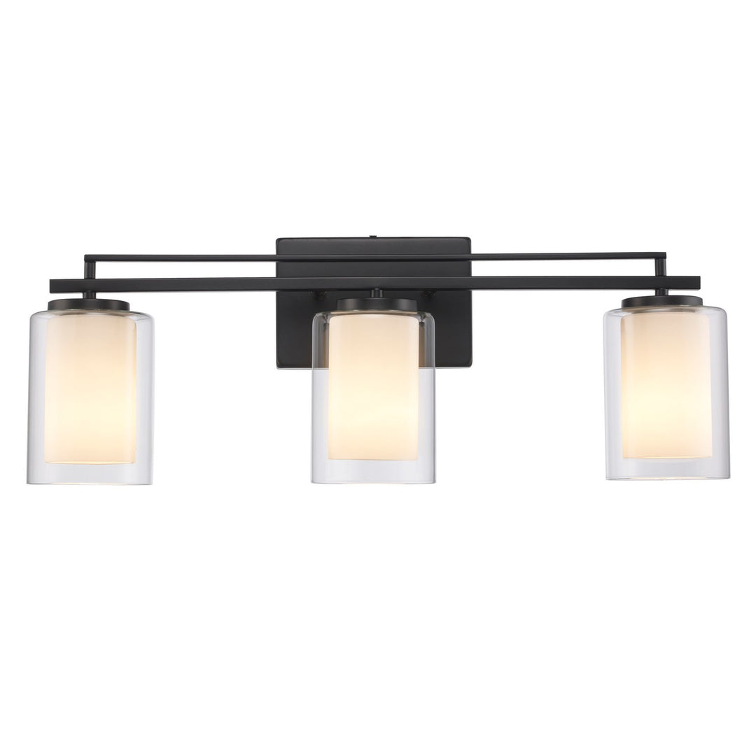 Trans Globe Imports Lisbon 22483 BK Bath Vanity Light 24 in. wide - Black
