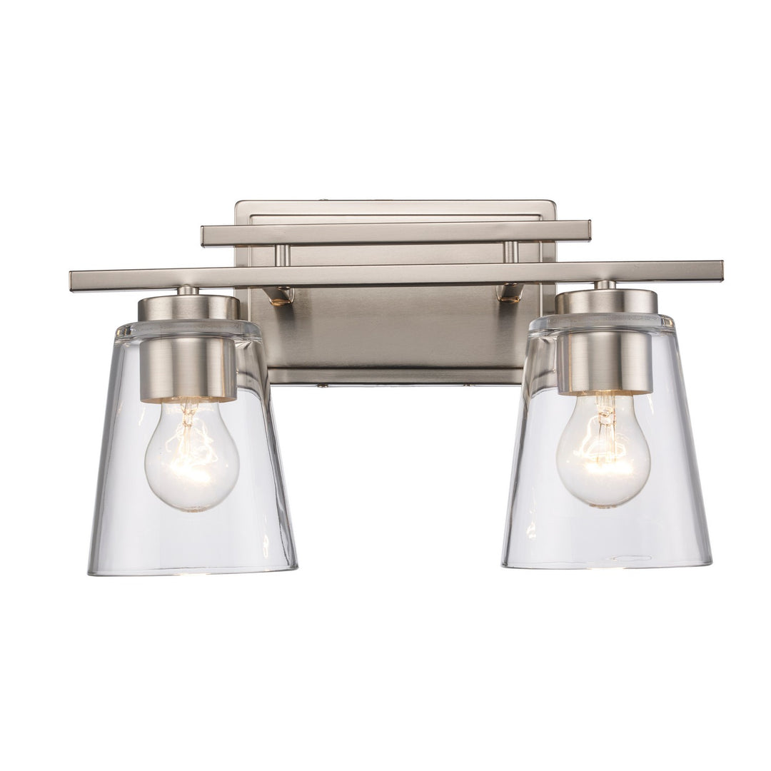 Trans Globe Imports Iris 22492 BN Bath Vanity Light 15 in. wide - Brushed Nickel