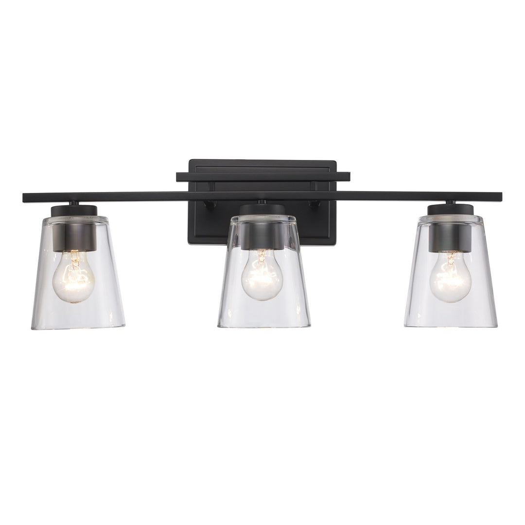 Trans Globe Imports Iris 22493 BK Bath Vanity Light 25 in. wide - Black