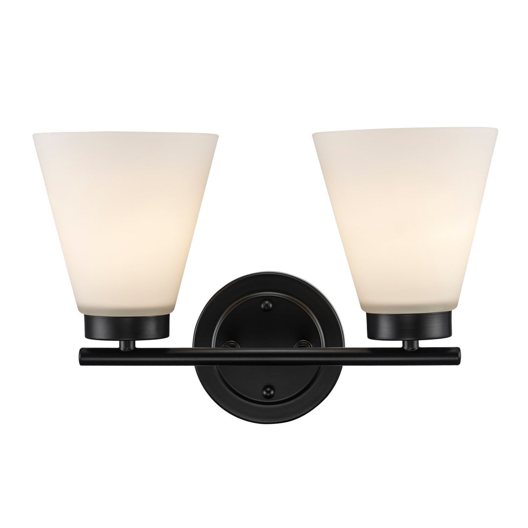 Trans Globe Imports Fifer 71802 BK Bath Vanity Light 15 in. wide - Black
