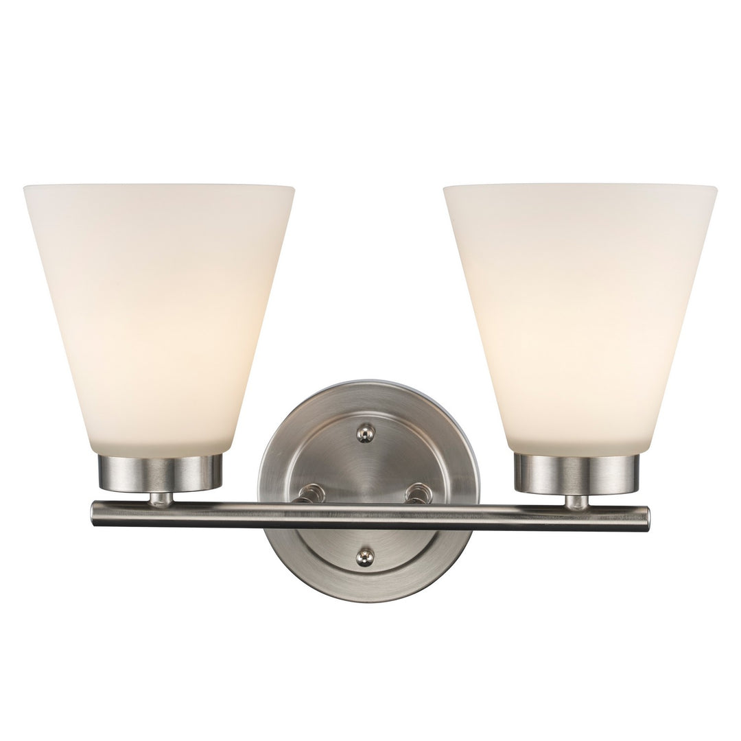 Trans Globe Imports Fifer 71802 BN Bath Vanity Light 15 in. wide - Brushed Nickel