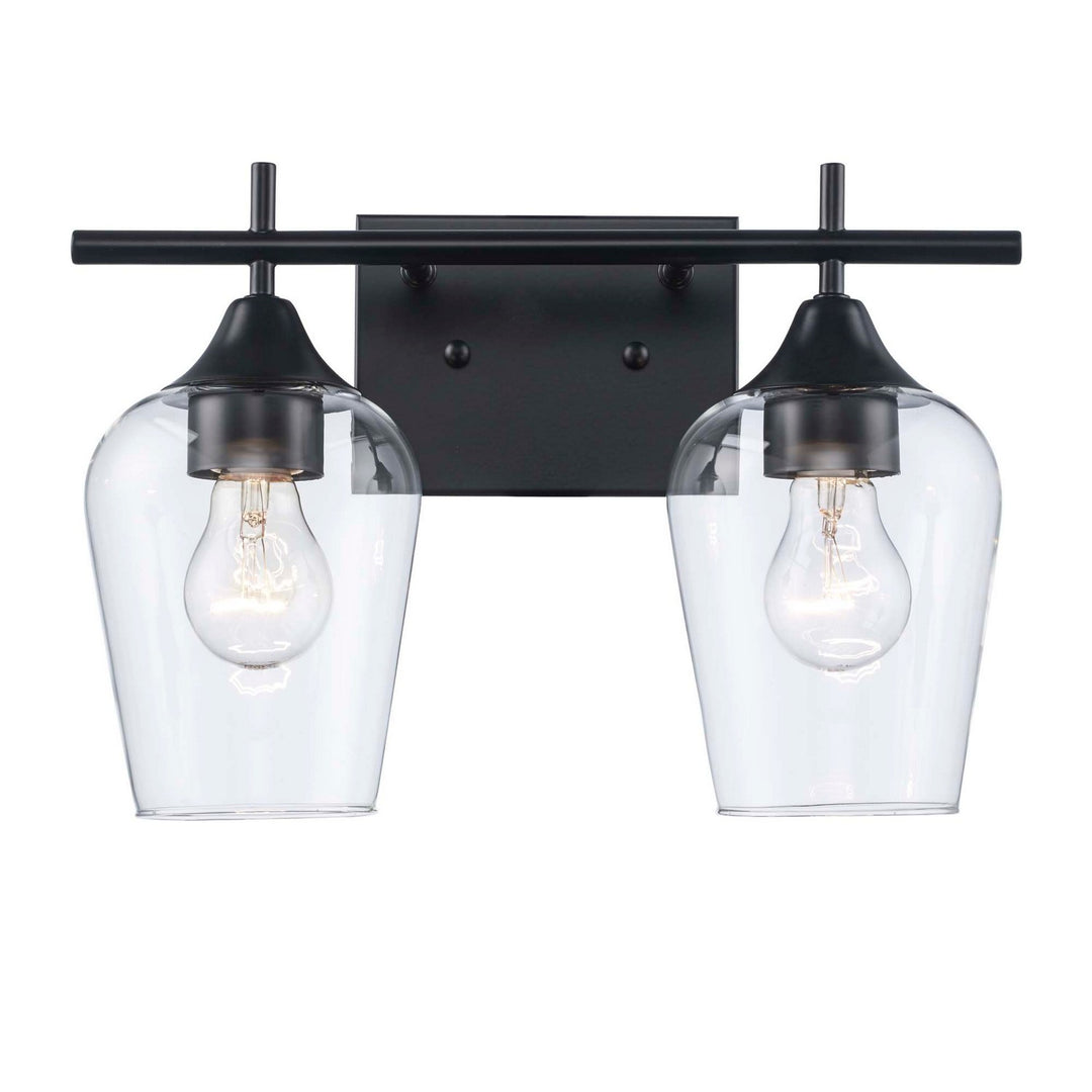Trans Globe Imports Kieran 71832 BK Bath Vanity Light 14 in. wide - Black