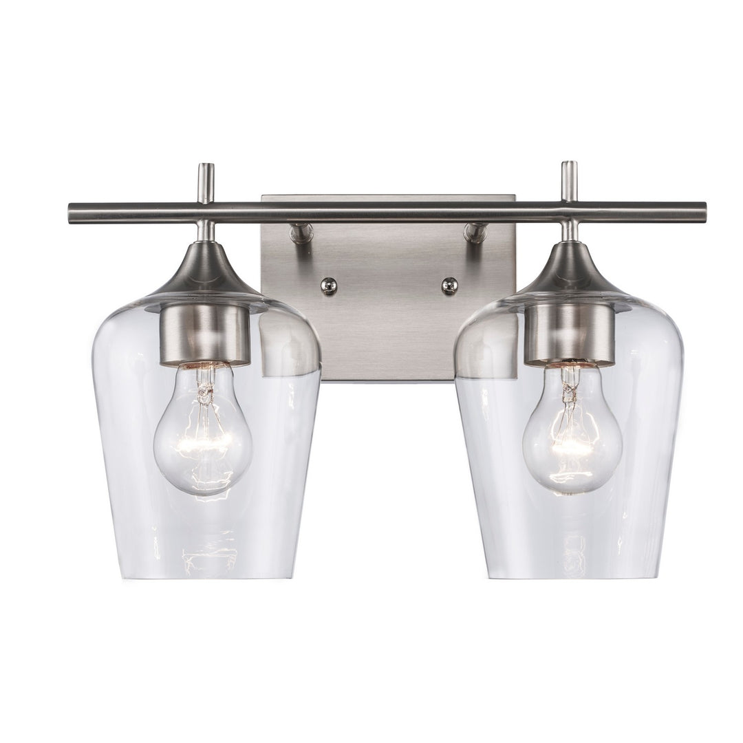 Trans Globe Imports Kieran 71832 BN Bath Vanity Light 14 in. wide - Brushed Nickel