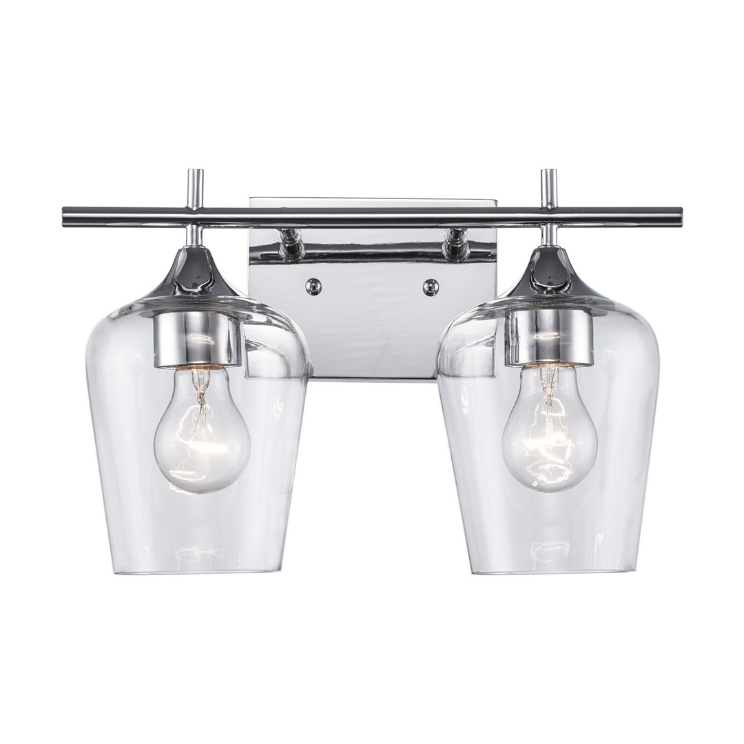 Trans Globe Imports Kieran 71832 PC Bath Vanity Light 14 in. wide - Polished Chrome