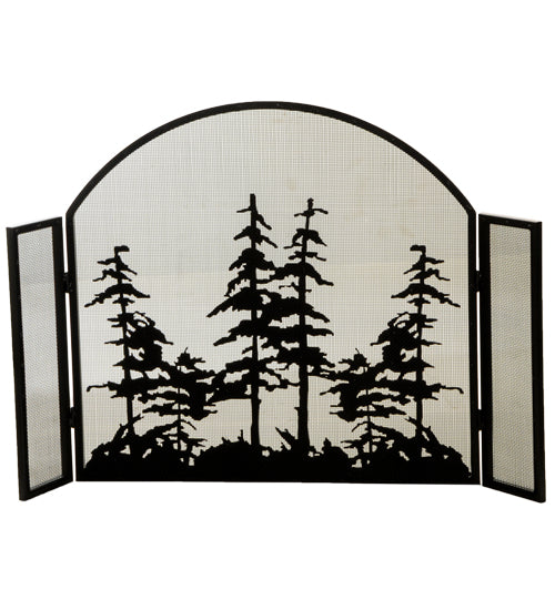 Meyda Tiffany Lighting 147758 Tall Pines Fireplace Screen Home Decor Black