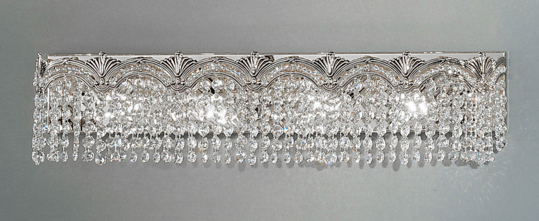 Classic Regency II 1852 CHB CP Bath Vanity Light 27 in. wide - Chrome with Black patina