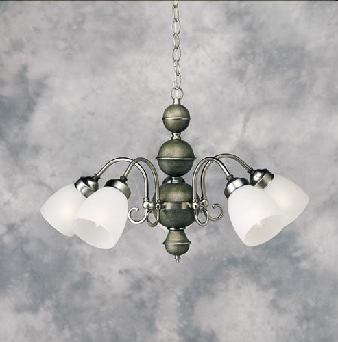Forte Nickel D 2019-05-95 Chandelier Light - Brushed Nickel-River Rock