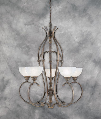 Forte Chandeliers Desert Stone 2131-05-09 Chandelier Light - Desert Stone