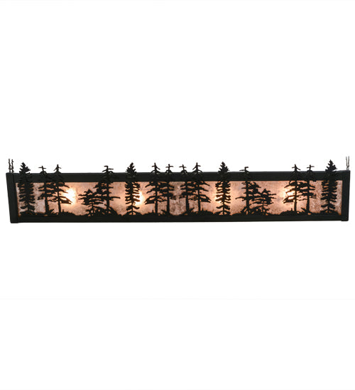 Meyda Tiffany Tall Pines 19134 Bath Vanity Light 30 in. wide - Black/Silver Mica