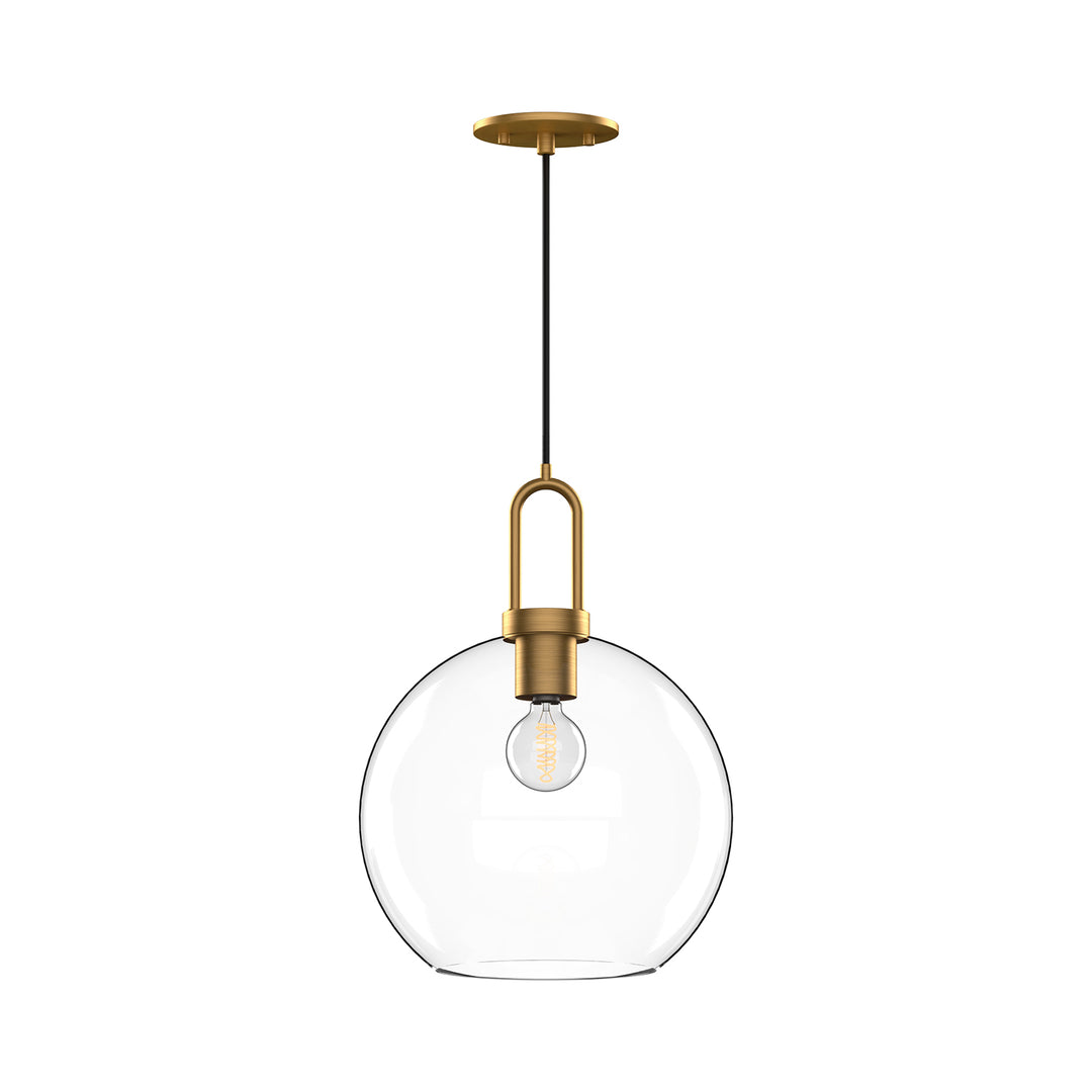 Alora Mood soji PD601710AGCL Pendant Light - Aged Gold/Clear Glass