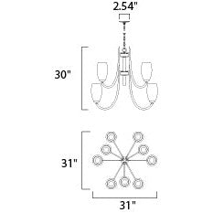 Maxim Taylor 21657SWTXB Chandelier Light - Textured Black