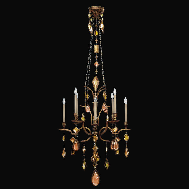 Fine Art Encased Gems 708640-1ST Chandelier Light - Bronze