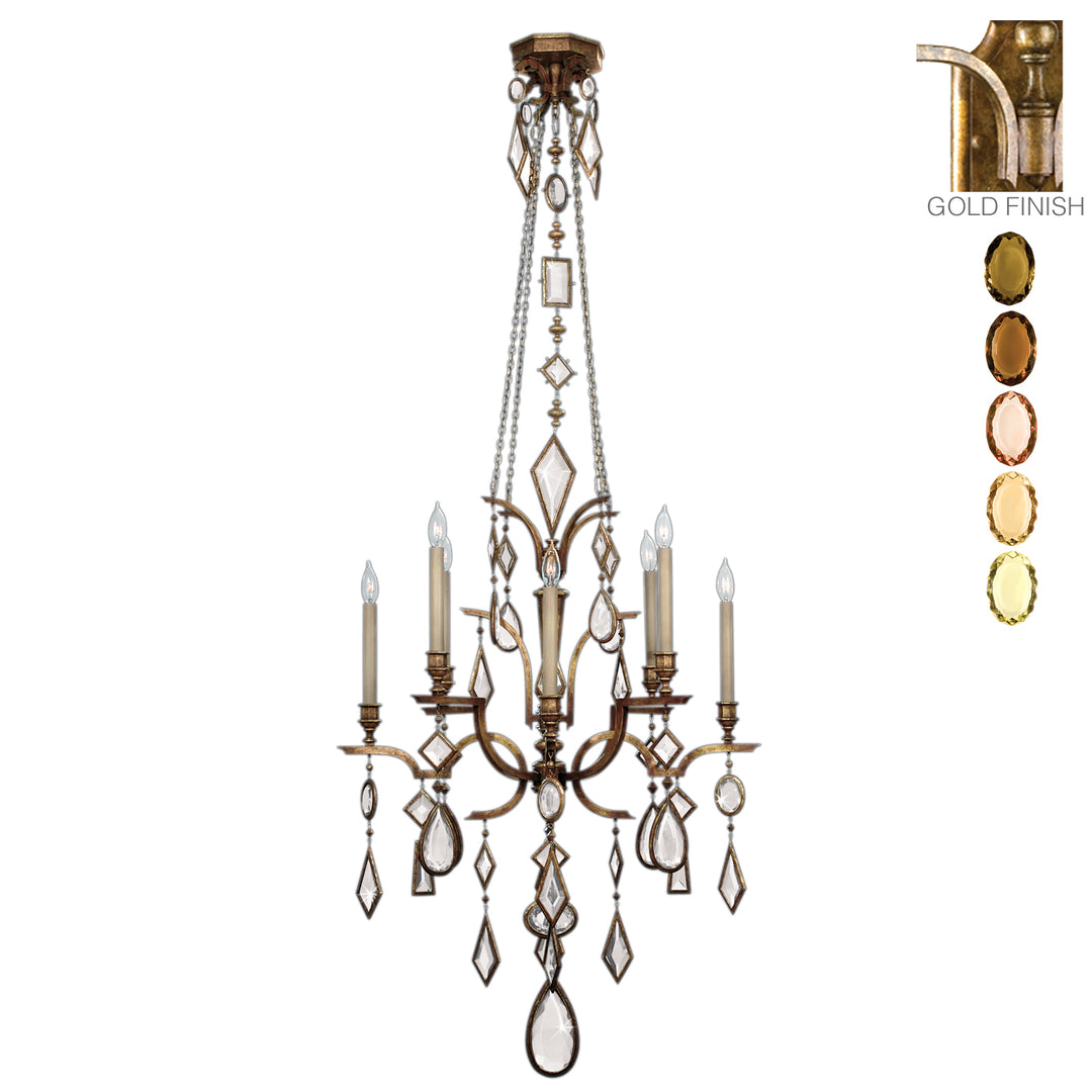 Fine Art Encased Gems 725640-1ST Chandelier Light - Gold