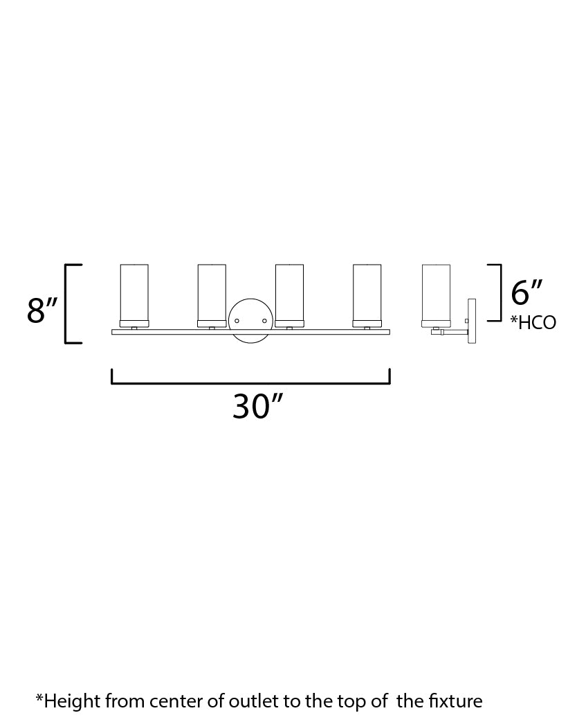 Maxim Sentinel 25258CLBK Bath Vanity Light 30 in. wide - Black
