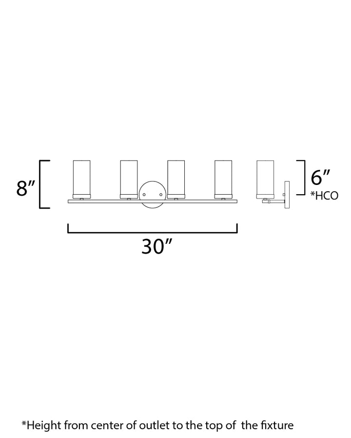Maxim Sentinel 25258CLBK Bath Vanity Light 30 in. wide - Black