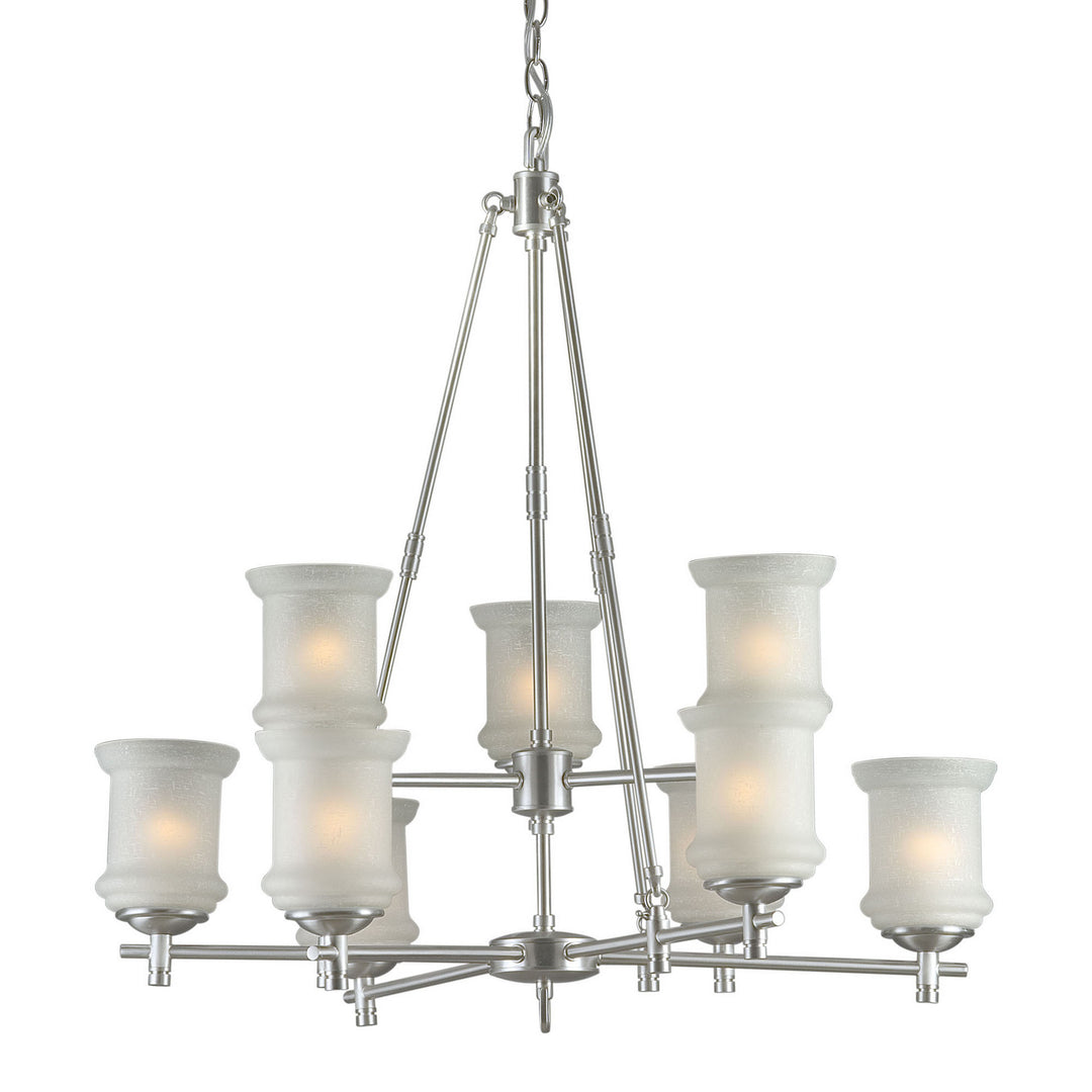 Forte Family Number 415 2180-09-55 Chandelier Light - Brushed Nickel