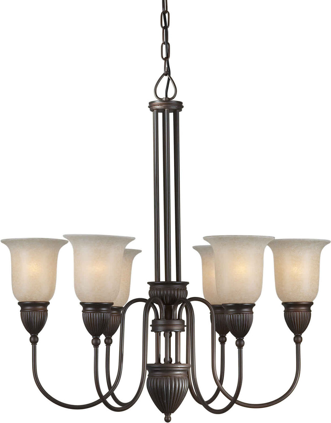 Forte Family Number 451 2352-06-32 Chandelier Light - Antique Bronze