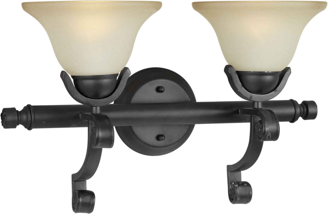 Forte Family Number 251 5219-02-64 Bath Vanity Light 19 in. wide - Bordeaux