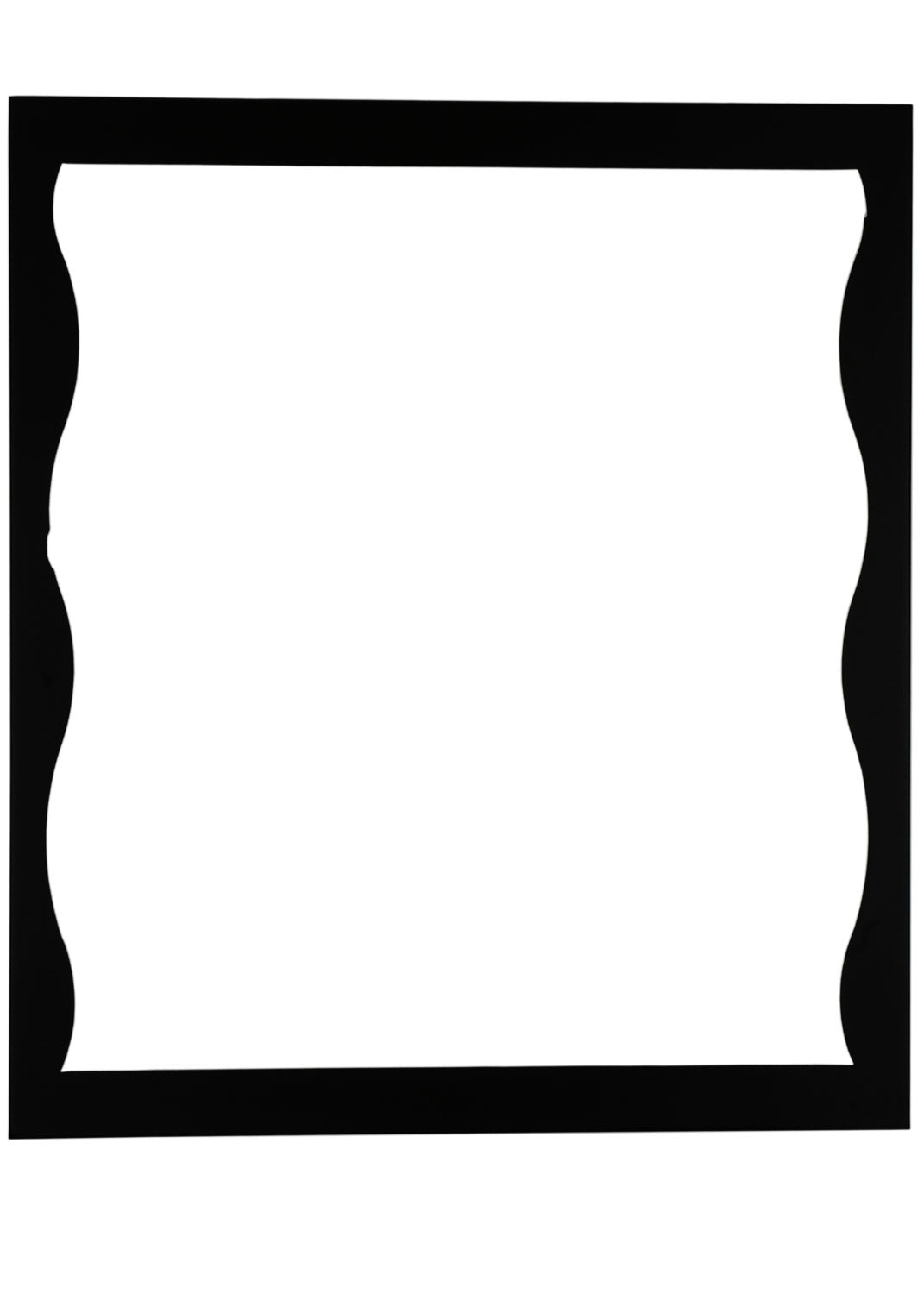 Meyda Tiffany Lighting 113918 Wavey Mirror Frame Mirror Black