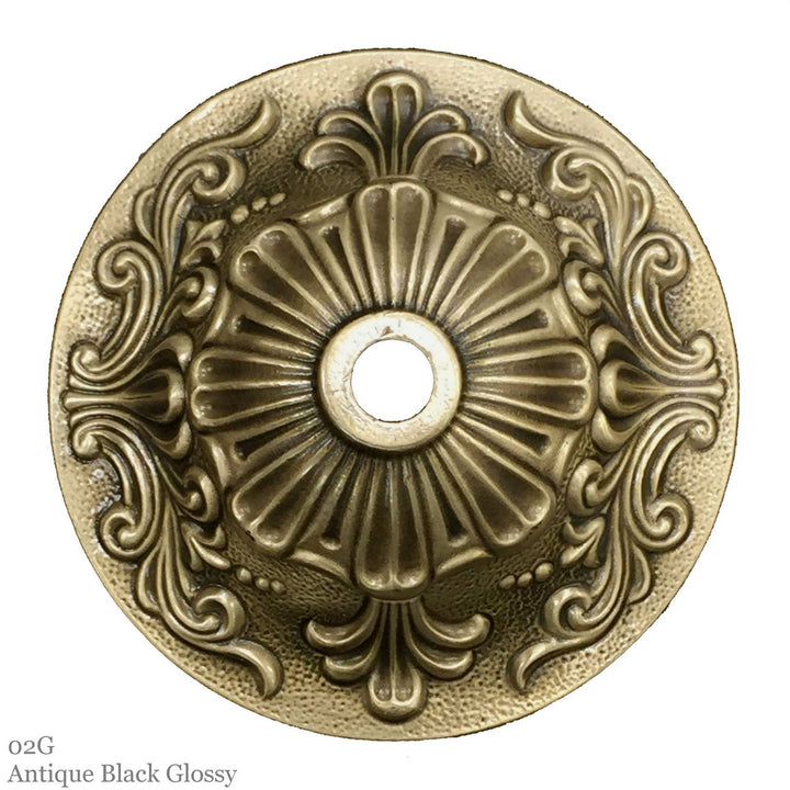 American Brass & Crystal Rosetta CH9512-A-02G-PI Chandelier Light - Antique Black Glossy