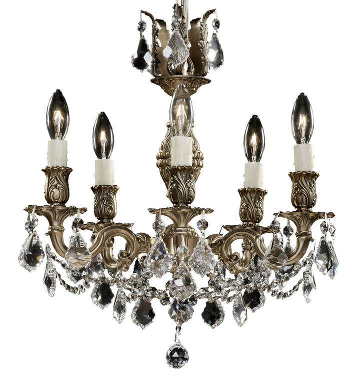American Brass & Crystal Rosetta CH9512-A-02G-PI Chandelier Light - Antique Black Glossy