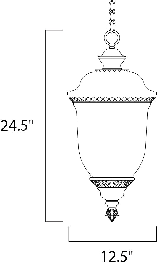 Maxim Lighting 3427WGOB  Carriage House Dc Outdoor Oriental Bronze