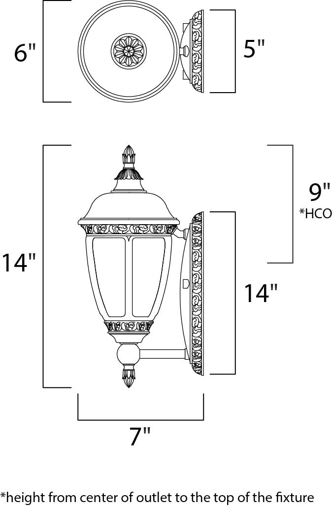 Maxim Lighting 3462CDSE  Knob Hill Dc Outdoor Sienna