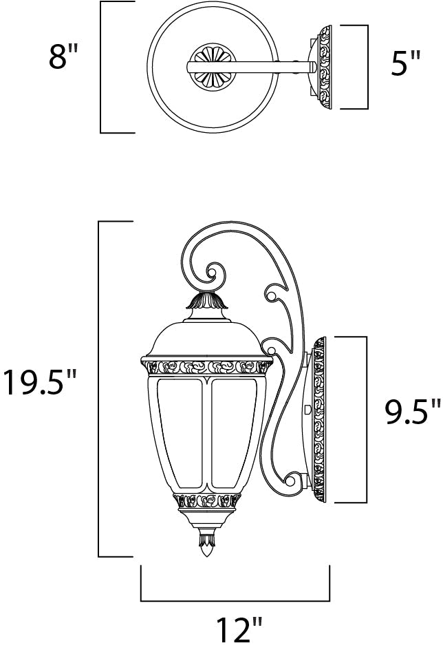 Maxim Lighting 3464CDSE  Knob Hill Dc Outdoor Sienna
