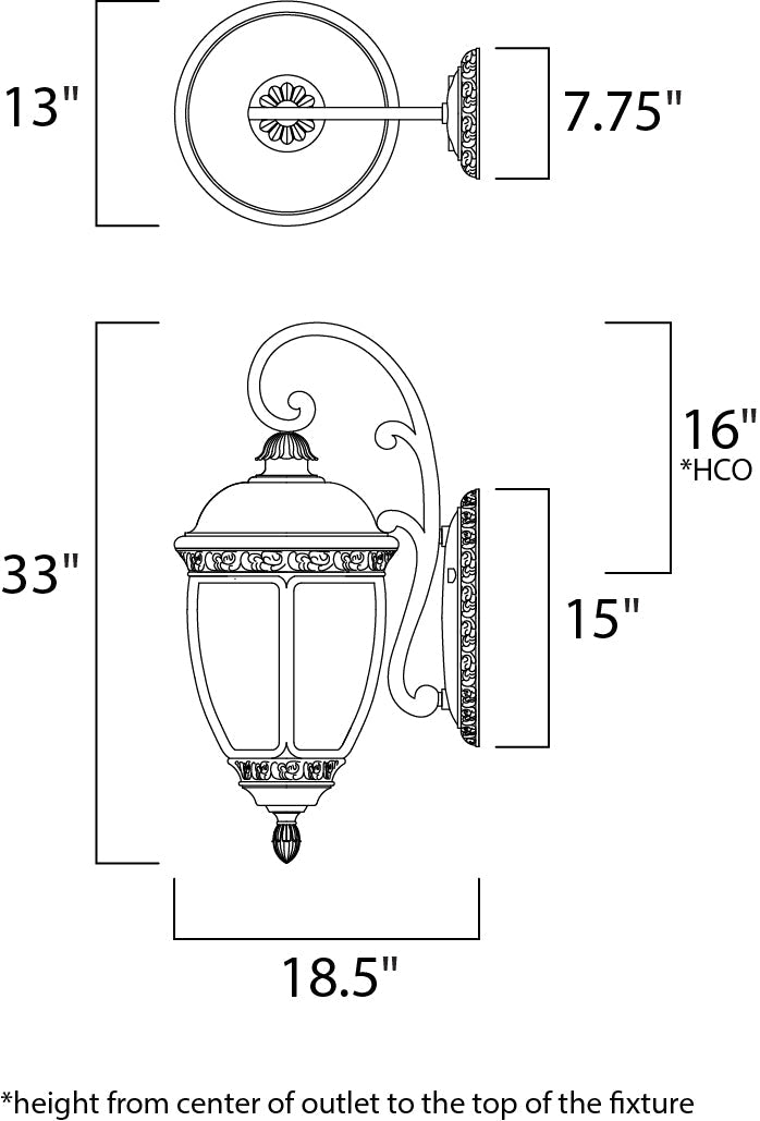 Maxim Lighting 3466CDSE  Knob Hill Dc Outdoor Sienna