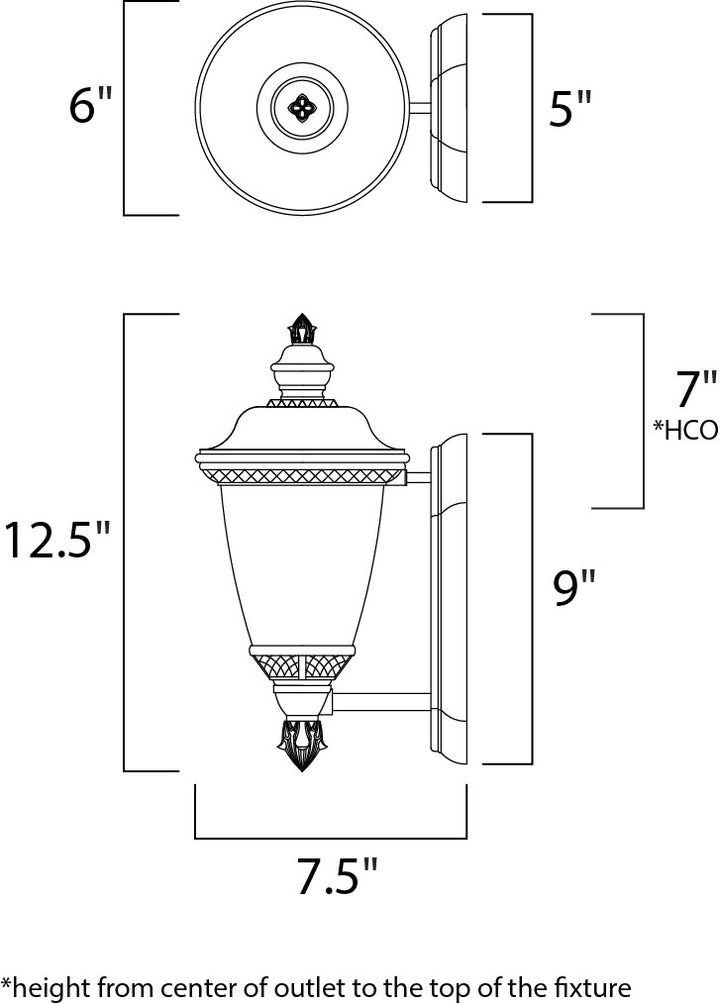 Maxim Lighting 3495WGOB  Carriage House Dc Outdoor Oriental Bronze