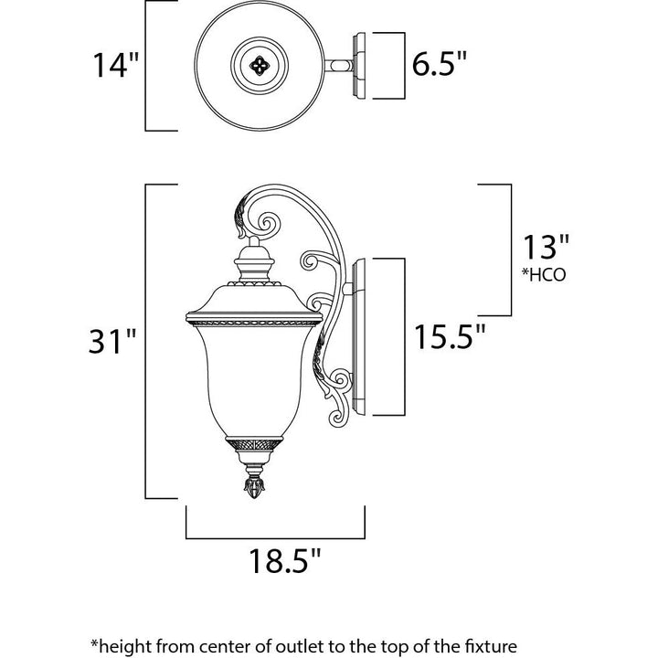 Maxim Lighting 3498WGOB  Carriage House Dc Outdoor Oriental Bronze