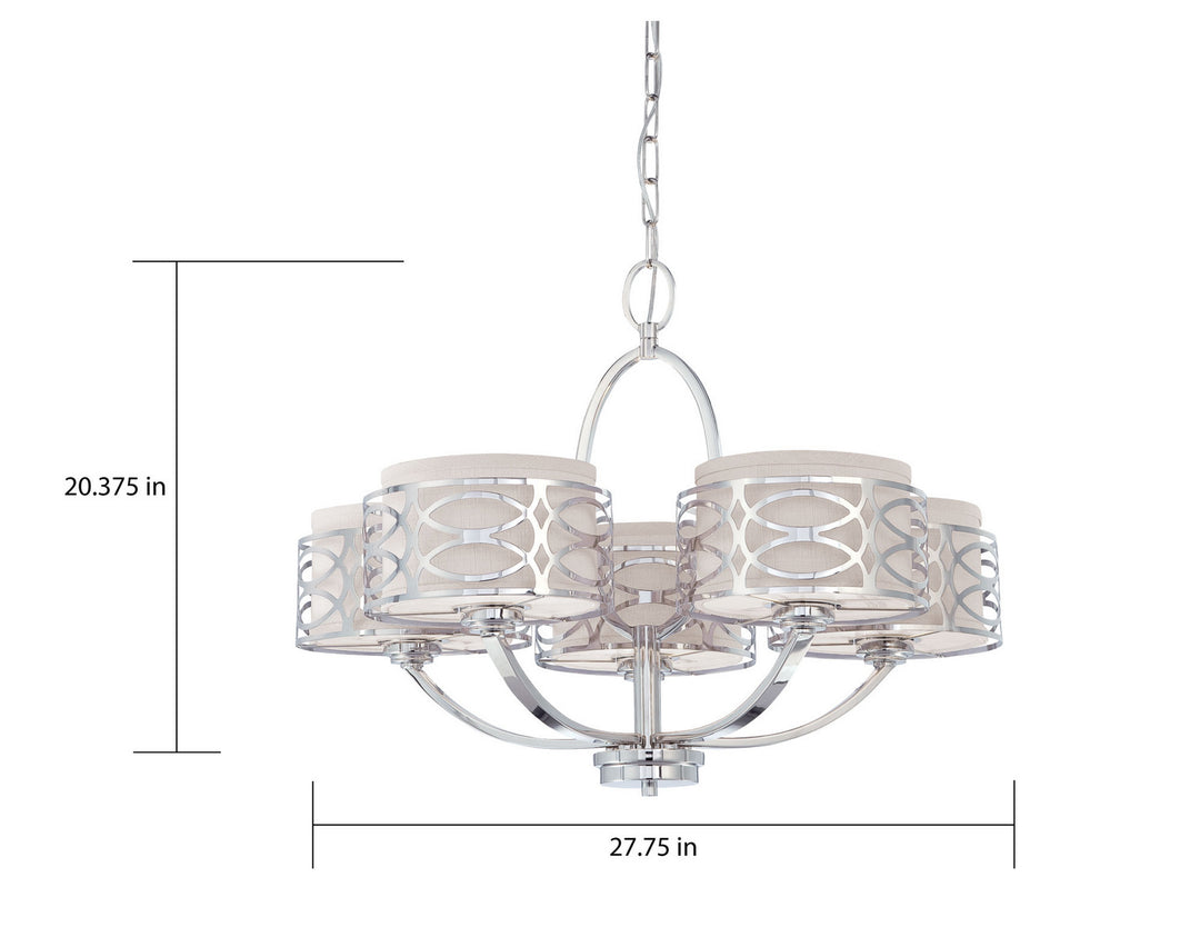 Nuvo Harlow 60-4625 Chandelier Light - Polished Nickel