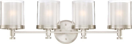 Nuvo Decker 60-4644 Bath Vanity Light 30 in. wide - Brushed Nickel