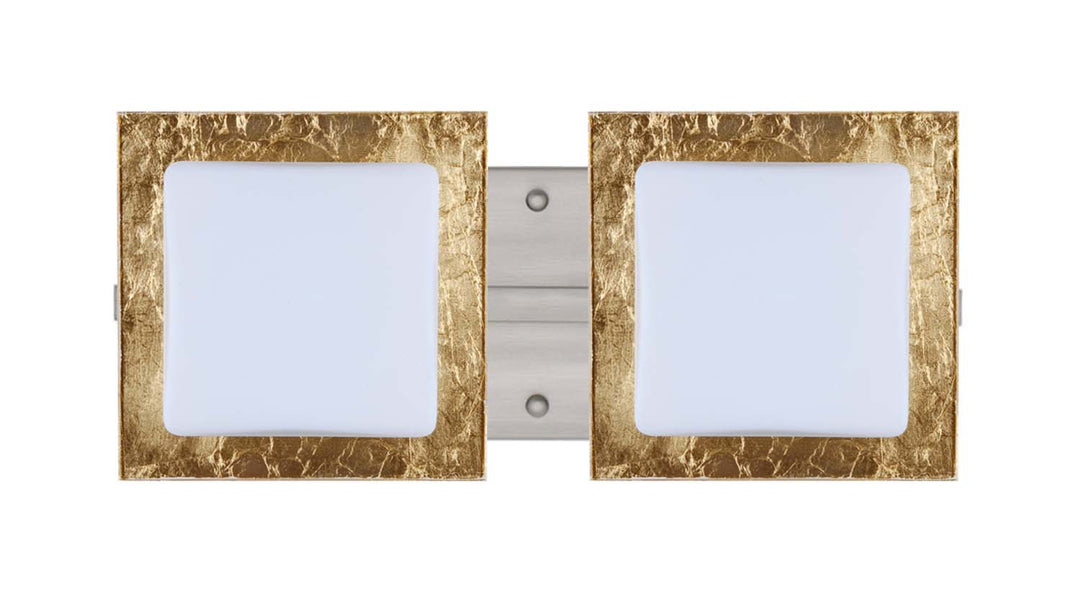 Besa Alex 2WS-7735GF-SN Bath Vanity Light 15 in. wide - Satin Nickel